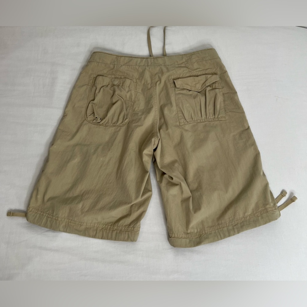 Gap Cargo Shorts Mid Rise Womens Size S Beige Pockets Drawstring